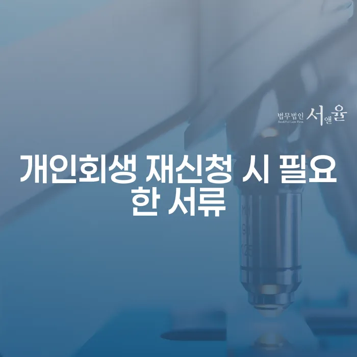 개인회생 재신청 시 필요한 서류는 무엇일까요?